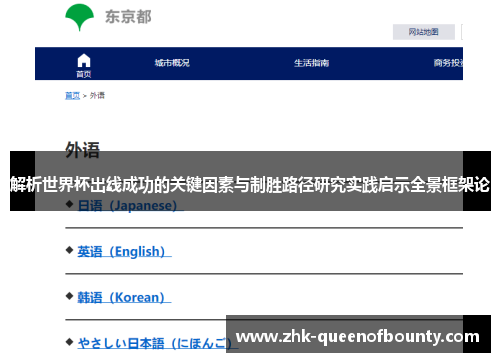 解析世界杯出线成功的关键因素与制胜路径研究实践启示全景框架论