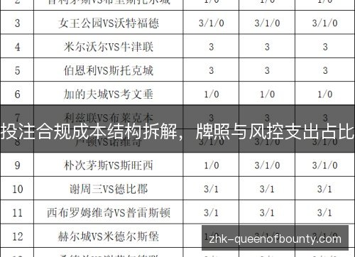 投注合规成本结构拆解,牌照与风控支出占比 投注合规成本结构拆解,牌照与风控支出占比